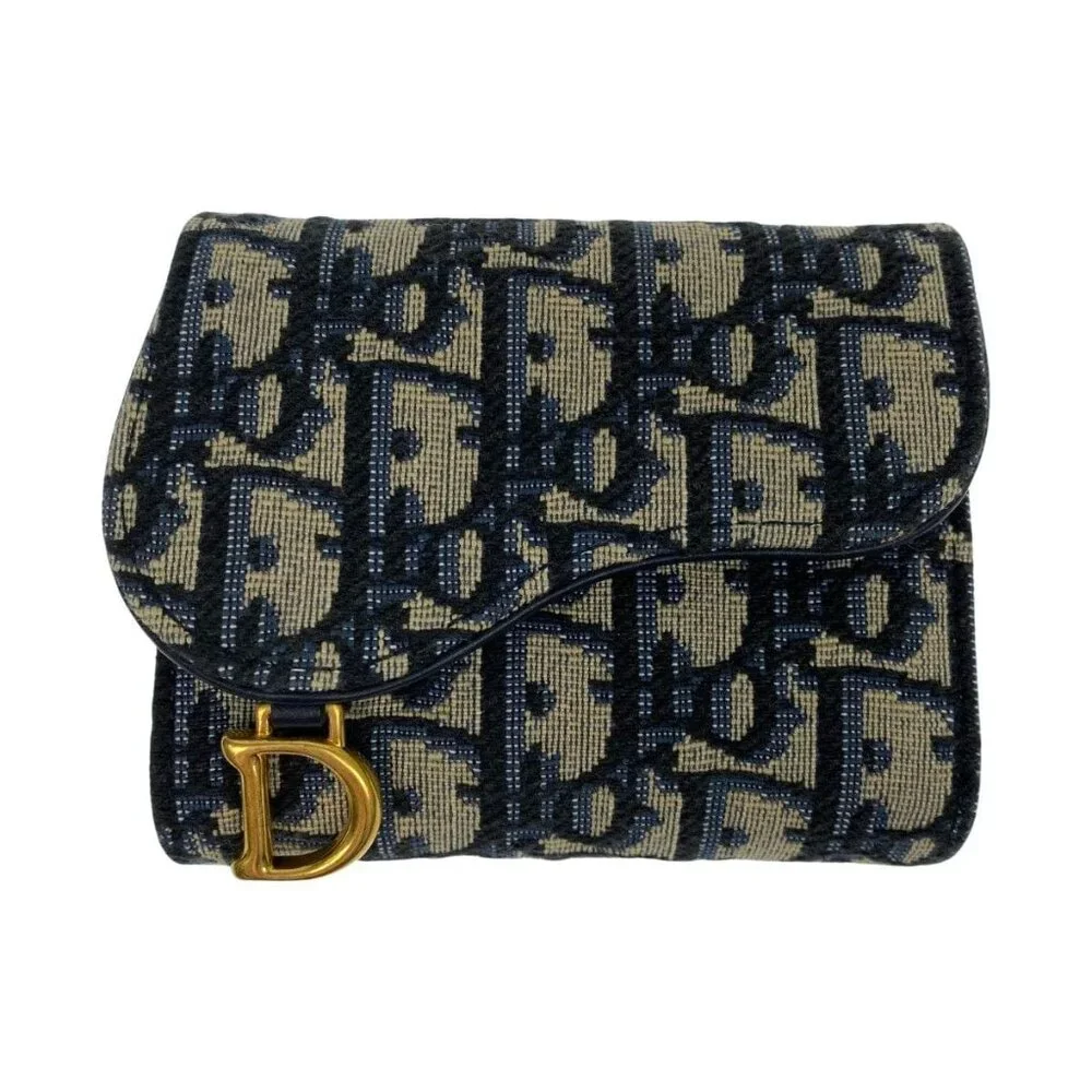 Christian Dior Trifold Wallet S5912 Ctzq M928 Blue - Picture 2 of 10